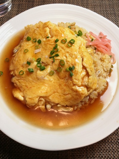天津飯風、かに玉チャーハン