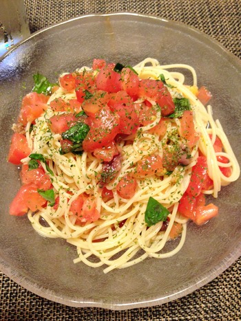 トマトの冷製パスタ