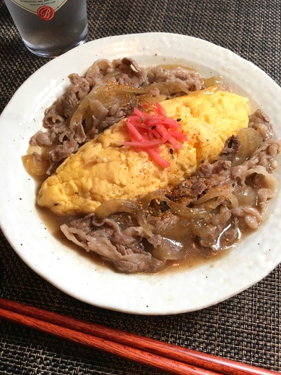 牛すきオムレツのレシピ