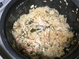 鮭の炊き込みご飯のレシピ、その7