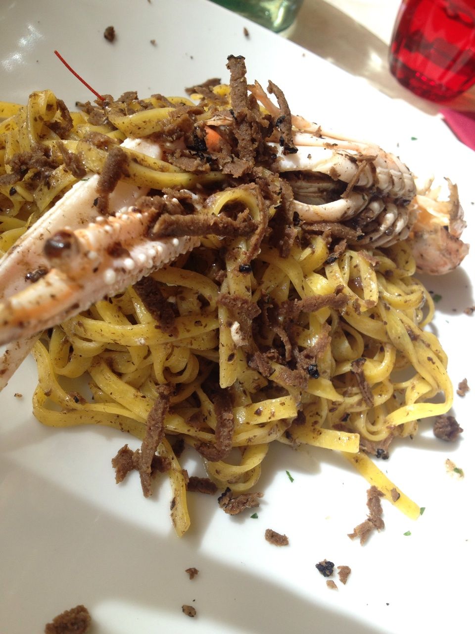 手長エビと黒トリュフのリングイーネが絶品 アレッツォおすすめレストラン Osteria Dei Mercanti おっさん女子でも料理が好き 手長エビと黒トリュフのリングイーネが絶品 アレッツォおすすめレストラン Osteria Dei Mercanti おっさん女子でも料理が好き