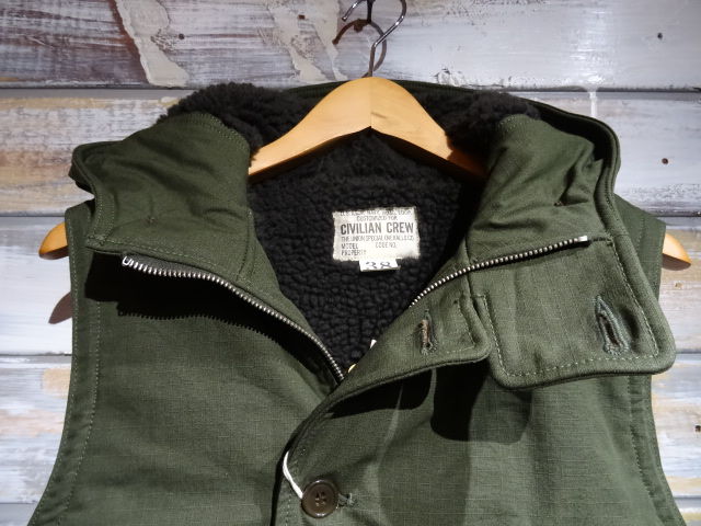 New! FREEWHEELERS ”Air Crew Attached Hood Vest” 2色 New! FREEWHEELERS ”Air Crew Attached Hood Vest” 2色