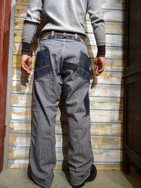 New！ FREEWHEELERS ”DERRICKMAN OVERALLS” HICKORY×DENIM
