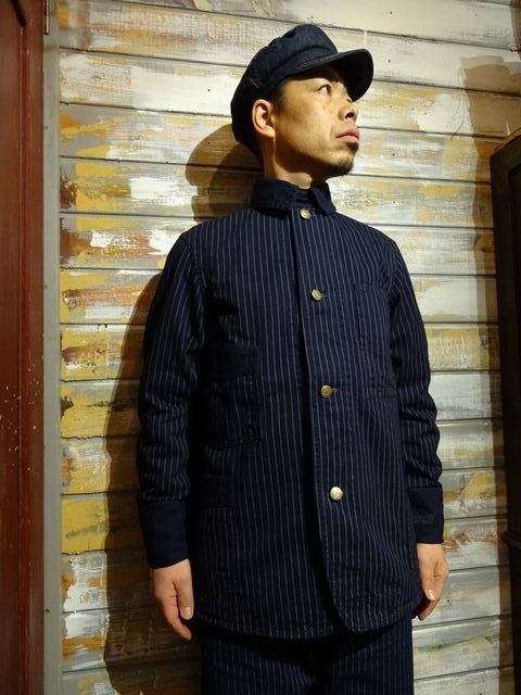 New！ FREEWHEELERS ”GOLDEN SPIKE” WORK COAT （INDIGO WABASH