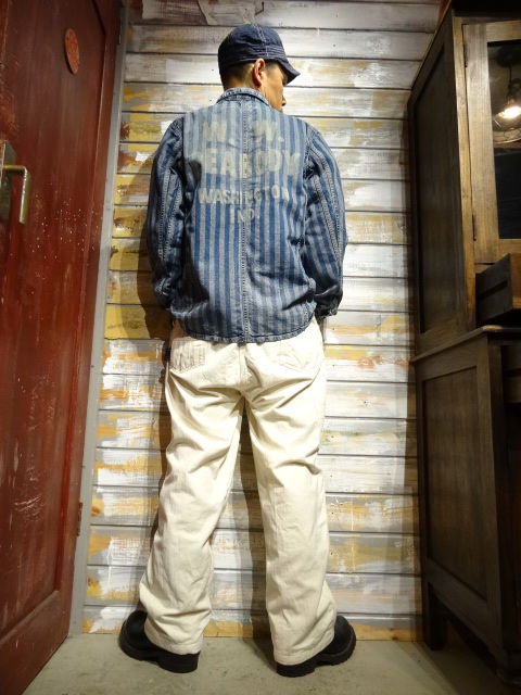 フリーホイーラーズ ストライプ カバーオール size38 フリーホイーラーズ ストライプ カバーオール size38