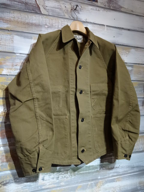 New！ FREEWHEELERS ”MASON” WORK JACKET （DARK BEIGE） : OLD