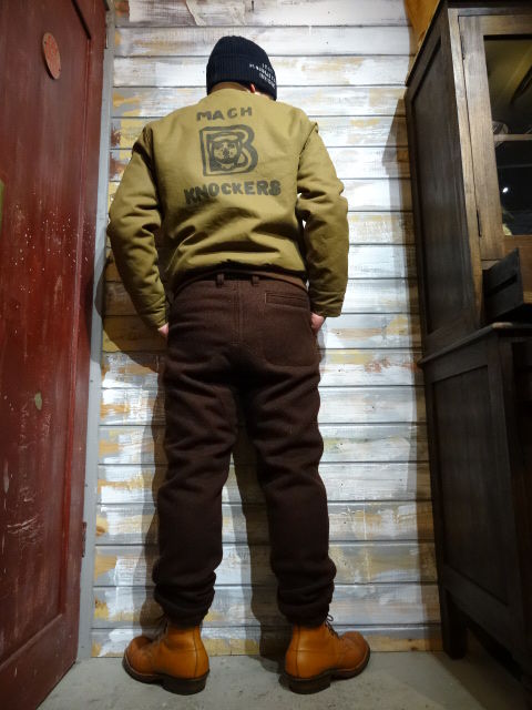 New！ FREEWHEELERS ”Banger” TROUSERS DARK BROWN : OLD 