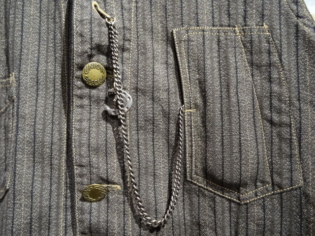 New！ FREEWHEELERS ”CONDUCTOR VEST” BROWN RANDOM STRIPE : OLD