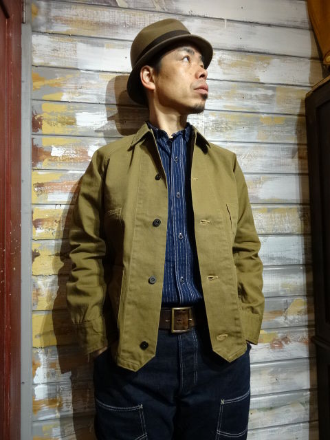 フリーホイーラーズ ワークジャケット「 MASON 」ダークベージュ 40 New！ FREEWHEELERS ”MASON” WORK JACKET （DARK BEIGE