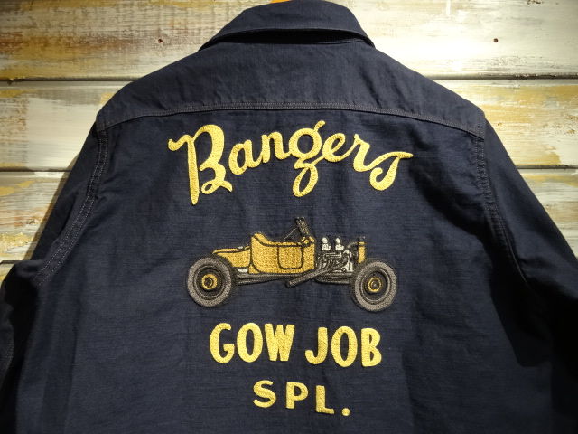 New！ FREEWHEELRS ”Bangers Gow Job” M1916 SHIRTS NAVY : OLD