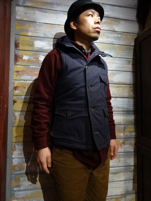 New! FREEWHEELERS ”Air Crew Attached Hood Vest” 2色 New! FREEWHEELERS ”Air Crew Attached Hood Vest” 2色