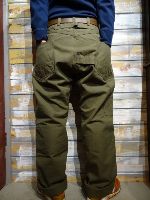 フリーホイーラーズ　デリックマン 30 オリーブダック New！ FREEWHEELERS ”DERRICKMAN” OVERALLS OLIVE : OLD STAND