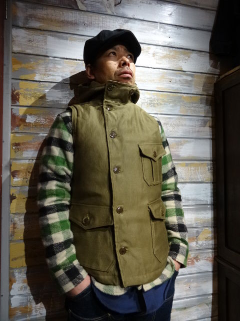 New！ FREEWHEELERS ”AIR CREW ATTACHED HOOD VEST” ２色 : ＯＬＤ