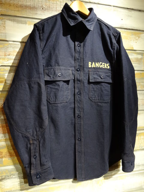 New！ FREEWHEELRS ”Bangers Gow Job” M1916 SHIRTS NAVY : OLD