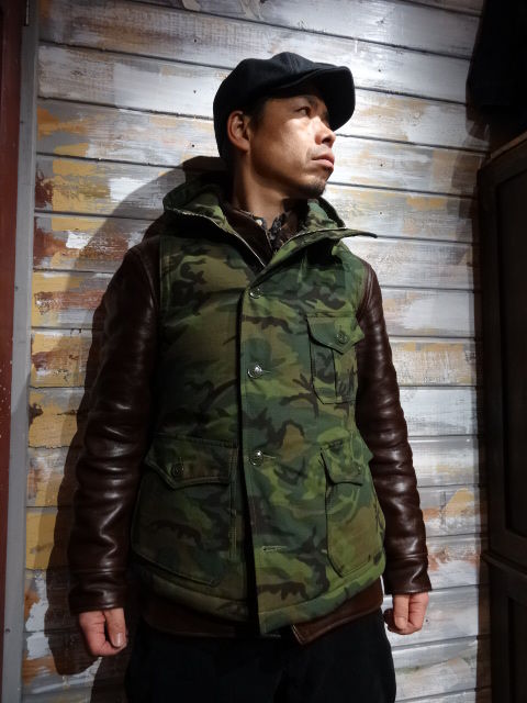 New!FREEWHEELERS ”AIR CREW ATTACHED HOOD VEST” : OLD New!FREEWHEELERS ”AIR CREW ATTACHED HOOD VEST” : OLD