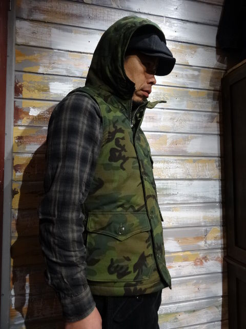 New！FREEWHEELERS ”AIR CREW ATTACHED HOOD VEST” : OLD