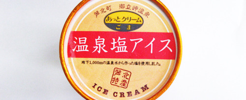 芦北特産を使った温泉塩アイス