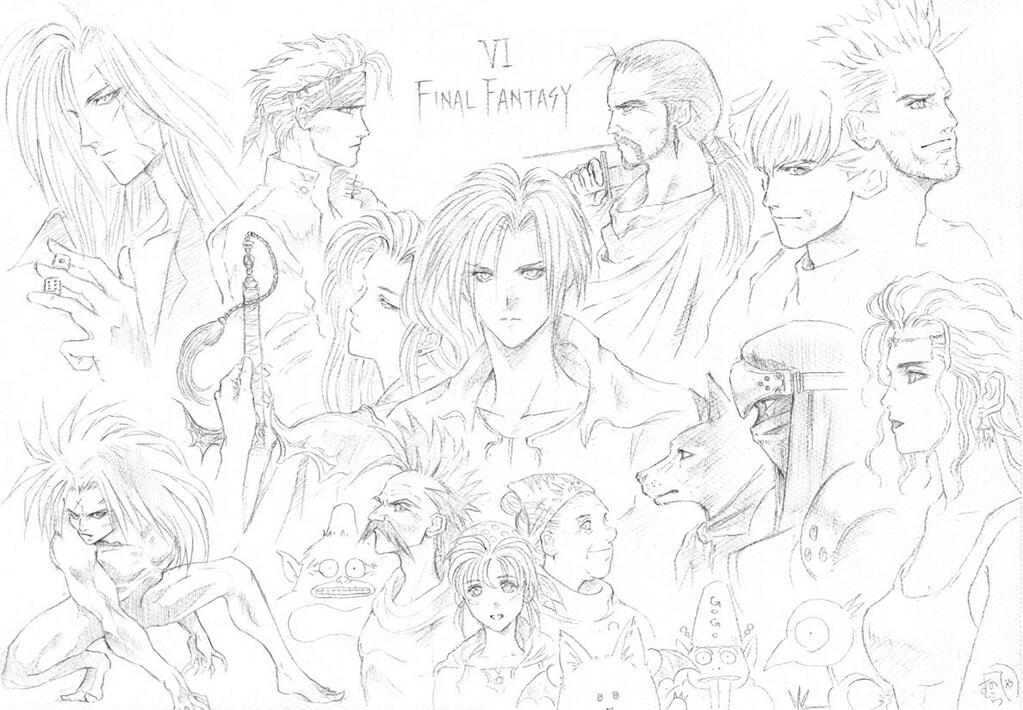 野村哲也氏が Ff5 Ff6 製作時に書いた落書きが公開 マッシュイケメンすなぁ 移転しました オタク Com 跡地