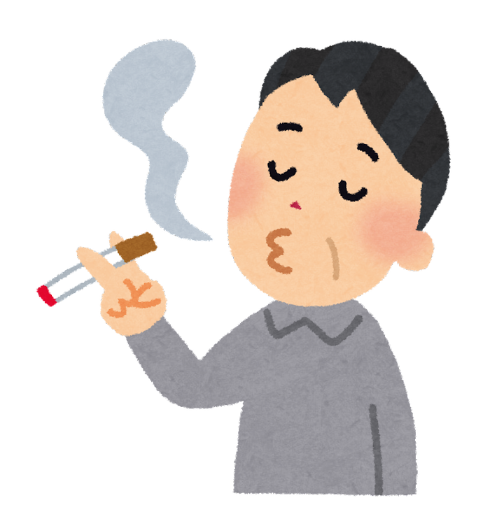 煙草を吸っている人のイラスト