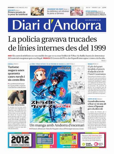 ストライクウィッチーズ アンドラの魔女 がアンドラ公国の新聞に掲載 萌えオタニュース速報