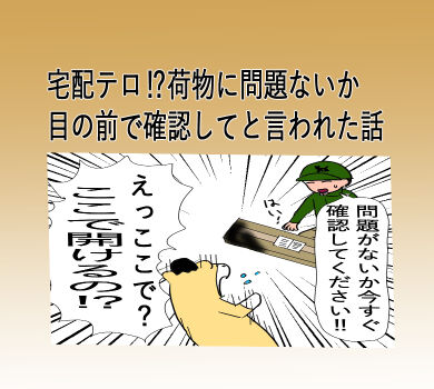 宅配テロ アレな荷物を頼んだら配送事故 荷物に問題がないか目の前で確認してと言われたんだが 実録 おたんのメルヘン学園