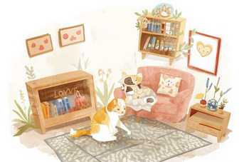 愛と感謝とお片付けのねこ　イラストキャンバ2