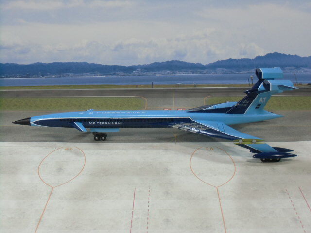 アオシマ 1/350 サンダーバード原子力旅客機ファイアーフラッシュ号 未組立品 青島文化教材社 アオシマ 1/350 サンダーバード 原子力旅客機