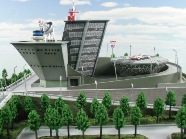 科学特捜隊基地（初期型） 1／350ジオラマ自作完成品 : ミドリ科学商店