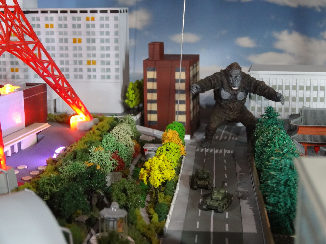 キングコングの逆襲～東京タワー決戦～ 1／500ジオラマ製作記⑤完成 