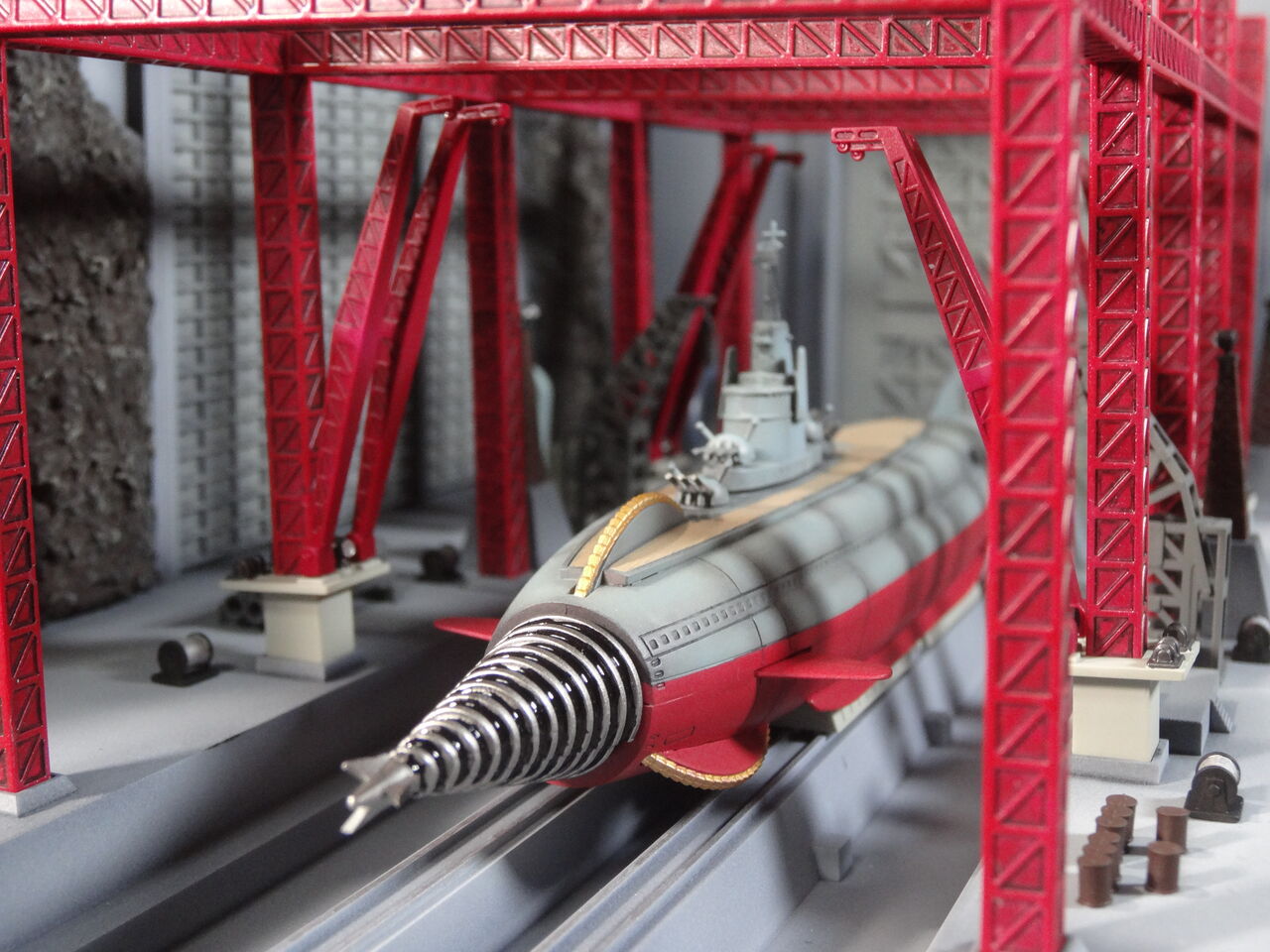 海底軍艦轟天号 地下ドック 1／700ジオラマ製作記 : ミドリ科学