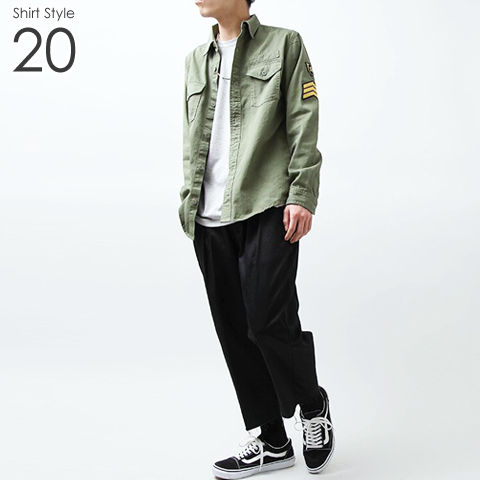 メンズ シャツコーデ 20