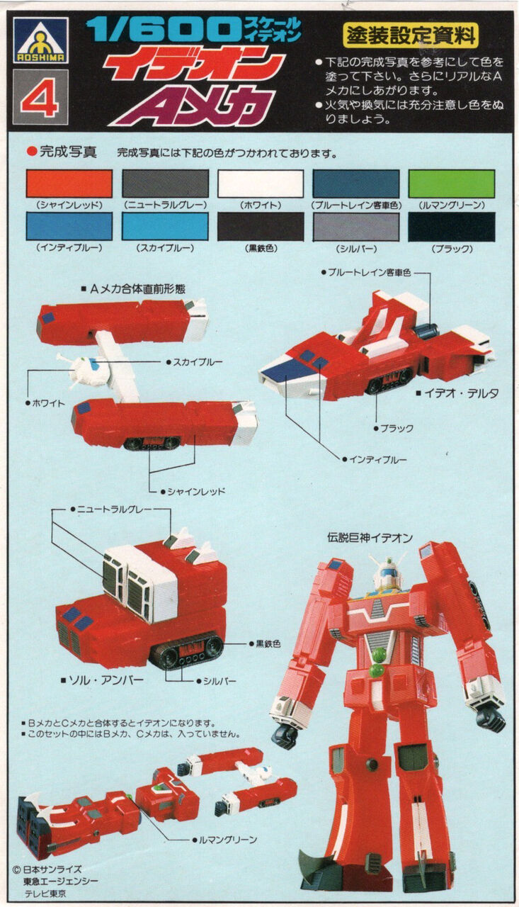 伝説巨神イデオン】「Aメカ」1/600スケール アオシマ製旧キット