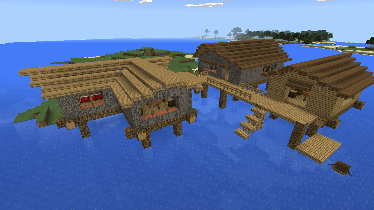 水上の村 前編 Minecraft Pe パッカーはマインクラフトに地獄を見る