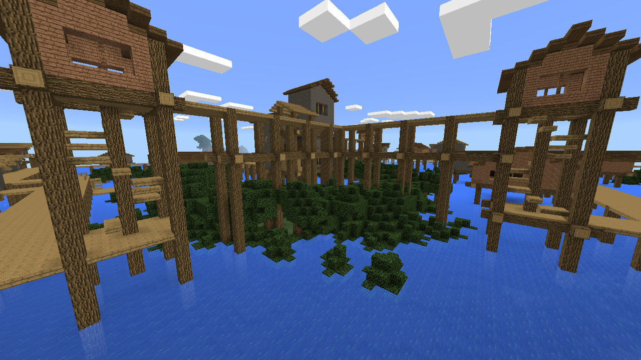 水上の村 後編 Minecraft Pe パッカーはマインクラフトに地獄を見る