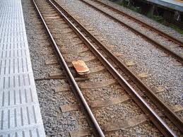 名古屋市熱田区の名鉄金山駅の線路