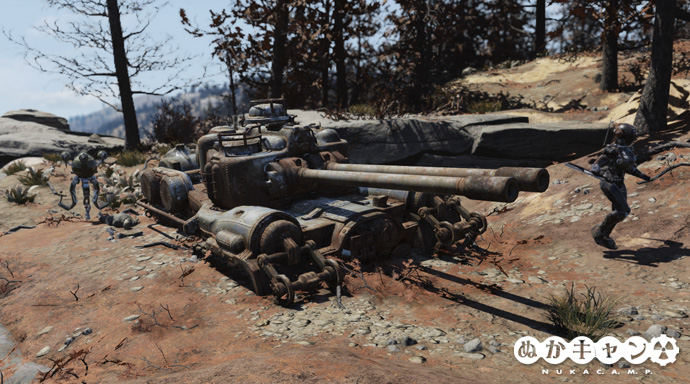 ロボットと破壊された戦車 Fallout 76 サバイバルガイド ぬかキャン ロボットと破壊された戦車 Fallout 76 サバイバルガイド ぬかキャン