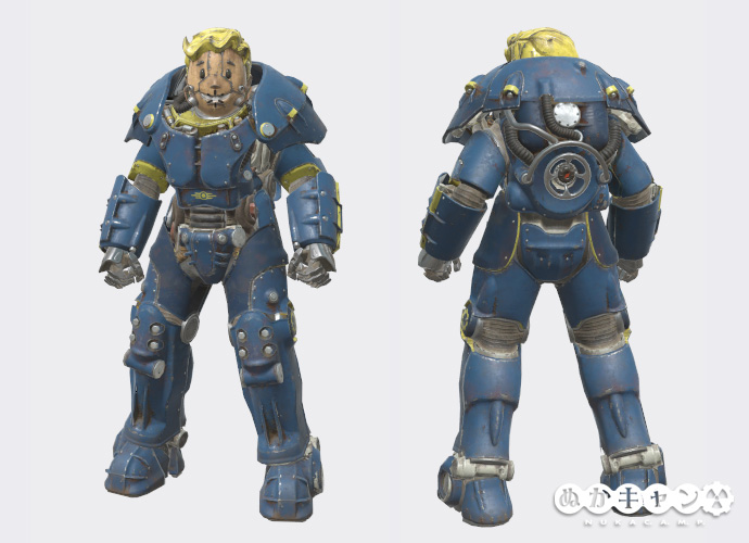 Vaultボーイのパワーアーマーヘルメット : ぬかキャン：Fallout 76 