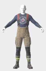 レスポンダーの消防隊長のアンダーアーマー