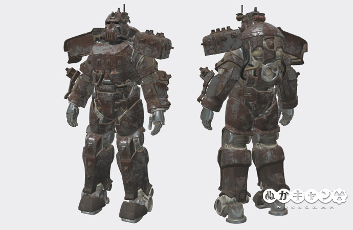 錆びたジャンクヤードパワーアーマー塗装 ぬかキャン Fallout 76 サバイバルガイド