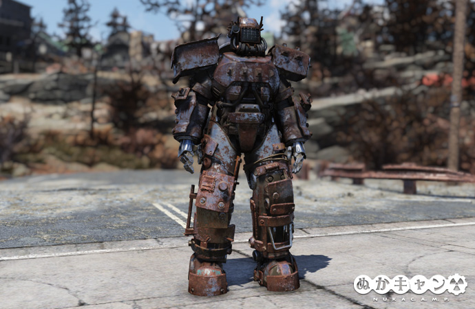錆びたジャンクヤードパワーアーマー塗装 ぬかキャン Fallout 76 サバイバルガイド