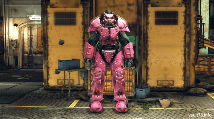 パワーアーマー ピンクのトッピング塗装 ぬかキャン Fallout 76 サバイバルガイド パワーアーマー ピンクのトッピング塗装 ぬかキャン Fallout 76 サバイバルガイド