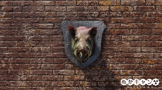 ラッドホッグの頭部の剥製 : ぬかキャン：Fallout 76 サバイバルガイド