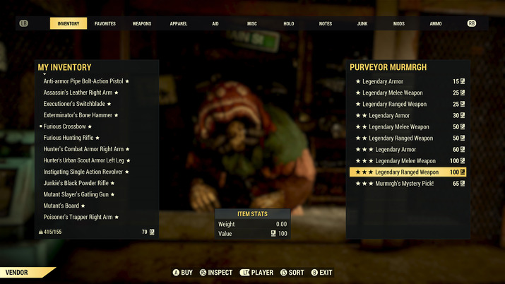 Fallout 76 レジェンダリーベンダー 調達人 の紹介が公開 Fallout 76 サバイバルガイド ぬかキャン
