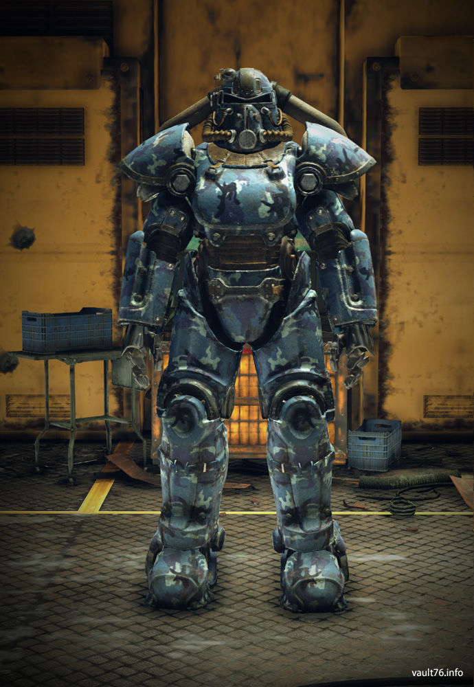 パワーアーマー ブルー迷彩塗装 ぬかキャン Fallout 76 サバイバルガイド パワーアーマー ブルー迷彩塗装 ぬかキャン Fallout 76 サバイバルガイド