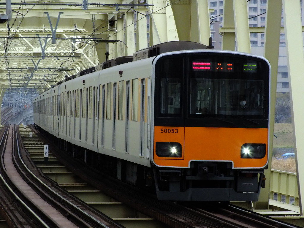 03.24 東武8000系リバイバルカラー臨時・8000系・6050系・50050系in小菅 : 大浦保線区