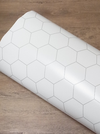 ハニカムタイル柄の壁紙貼りました 百円日和 Powered By ライブドアブログ