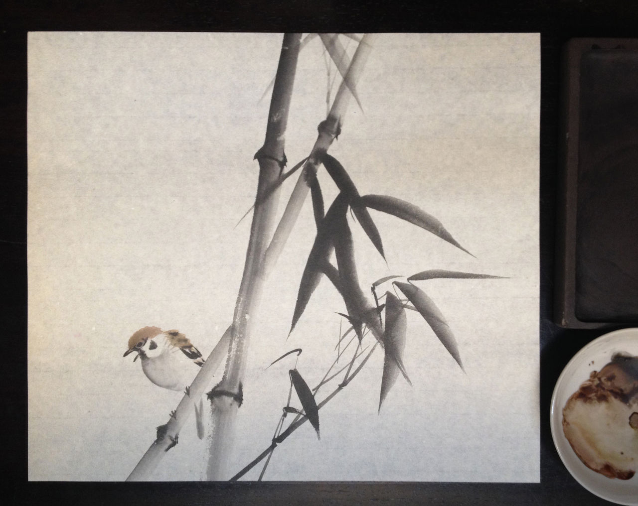 京の絵手本より 竹に雀を描く 倣古画園 ホウコガエン 京の絵手本より 竹に雀を描く 倣古画園 ホウコガエン