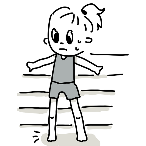 つま先歩き