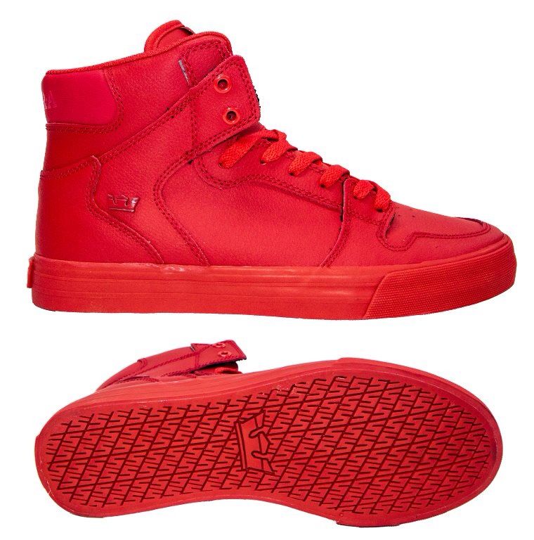 SUPRA レザーハイカット レッド スープラ SUPRA スニーカー ハイカット 赤 レッド /EK メンズ