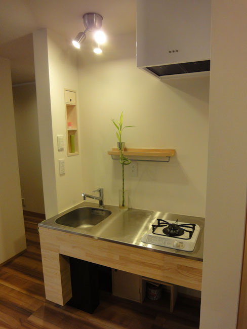 13 4 3ミニキッチンニッチ完成 白いふくろうの家づくり